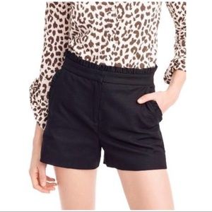 J. Crew Ruffle Short - Black